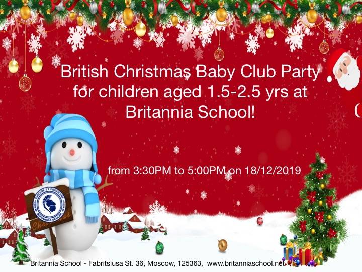 Baby club in English Christmas party